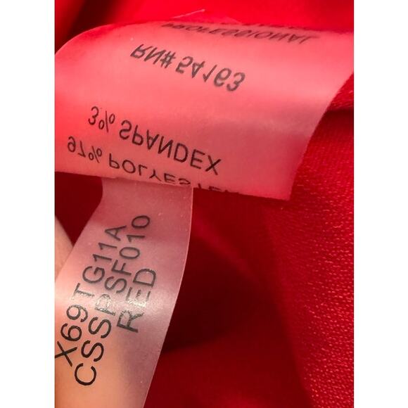 Calvin Klein Womens Plus Size 3X Red Sleeveless Blouse Tie Neckline - Picture 6 of 9